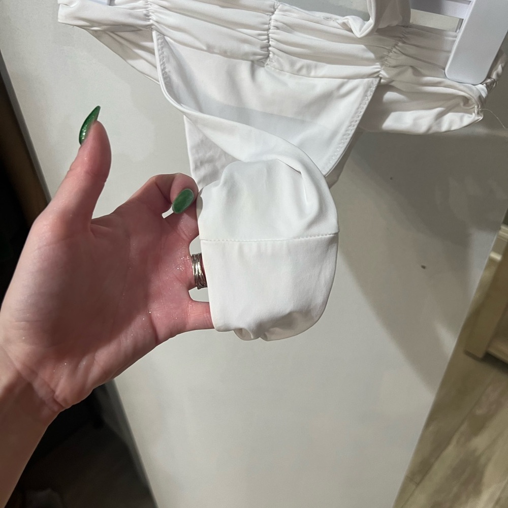 White Strappy One Piece Swimsuit - Picture 5 of 6